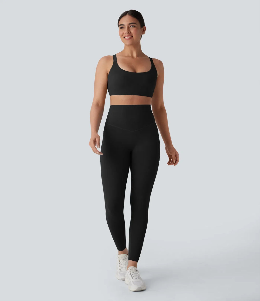 Halara UltraSculpt Medium Support  U Neck Workout Sports Bra A-D Cups