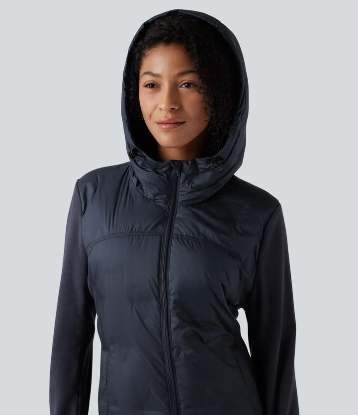 Hooded Casual Down Jacket with Pockets