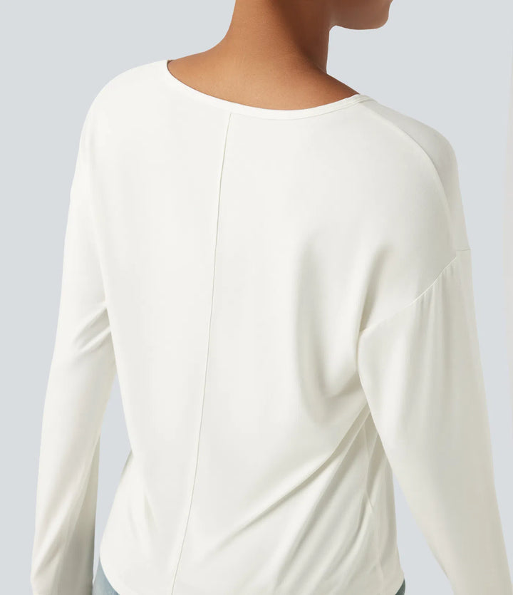 V-neck Long Sleeve Casual Top