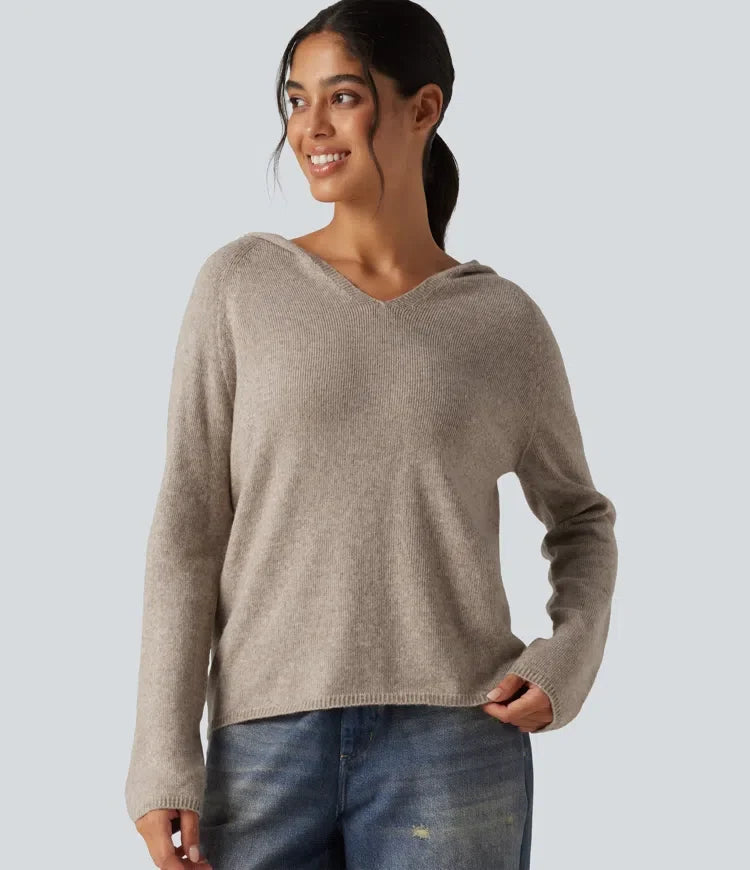 Hooded Long Sleeve Casual Sweater