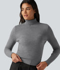 High Neck Long Sleeve Casual Sweater