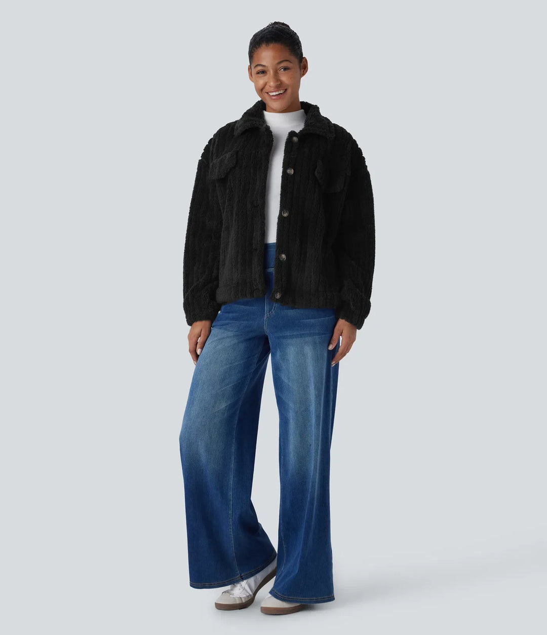 Long Sleeve Casual Sherpa Jacket
