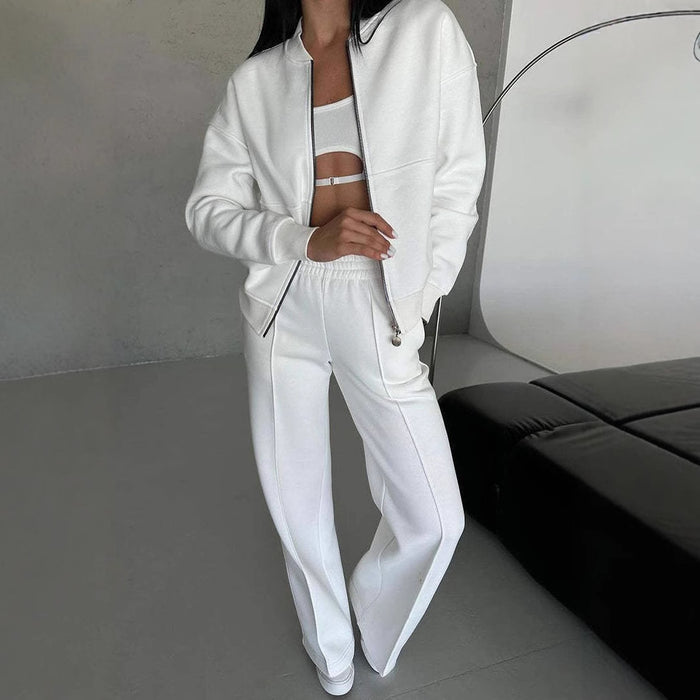 Brooke | Zip-Up Jacket and Wide-Leg Pants Set for Women