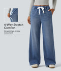 Halara Flex Mid Rise Wide Leg Casual Jeans with Pockets