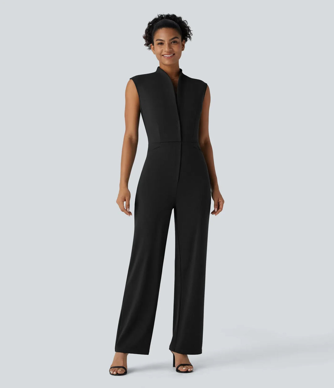 Sleeveless Belted Pocket Work Jumpsuit-Easy Peezy Edition