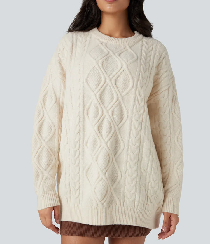 Round Neck Long Sleeve Casual Sweater