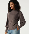 Mock Neck Long Sleeve Relaxed Casual Top