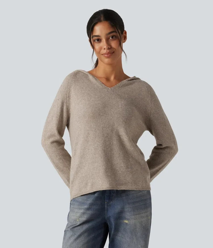 Hooded Long Sleeve Casual Sweater