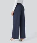 Halara Flex High Waisted Pocket Straight Leg Crepe Work Pants