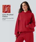 Hooded Long Sleeve Fleece Casual Cotton Sweatshirt with Pockets