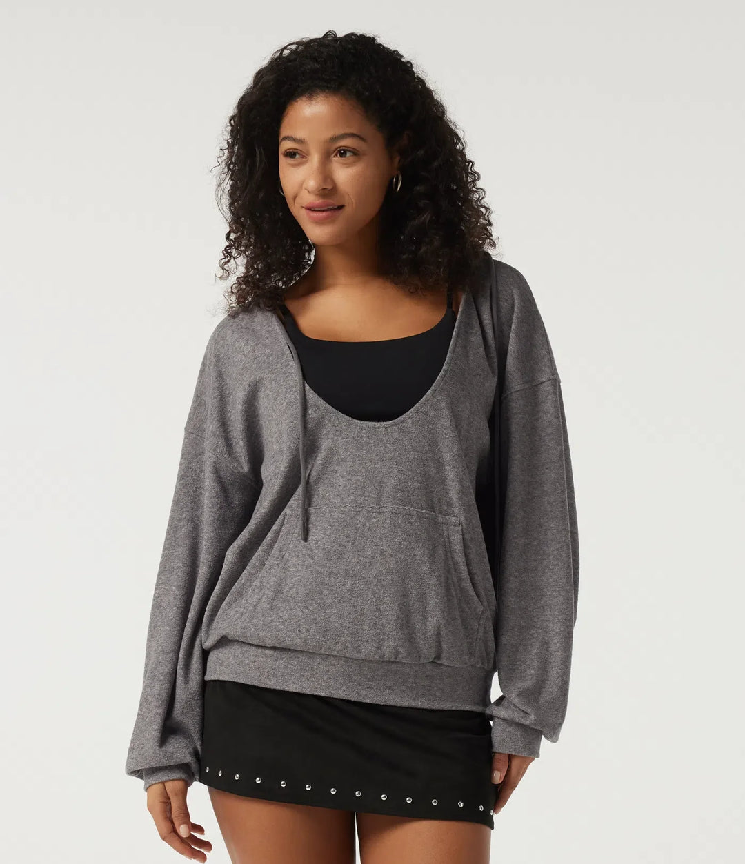 Hooded Long Sleeve Casual Pullover Sweatshirt with Pockets