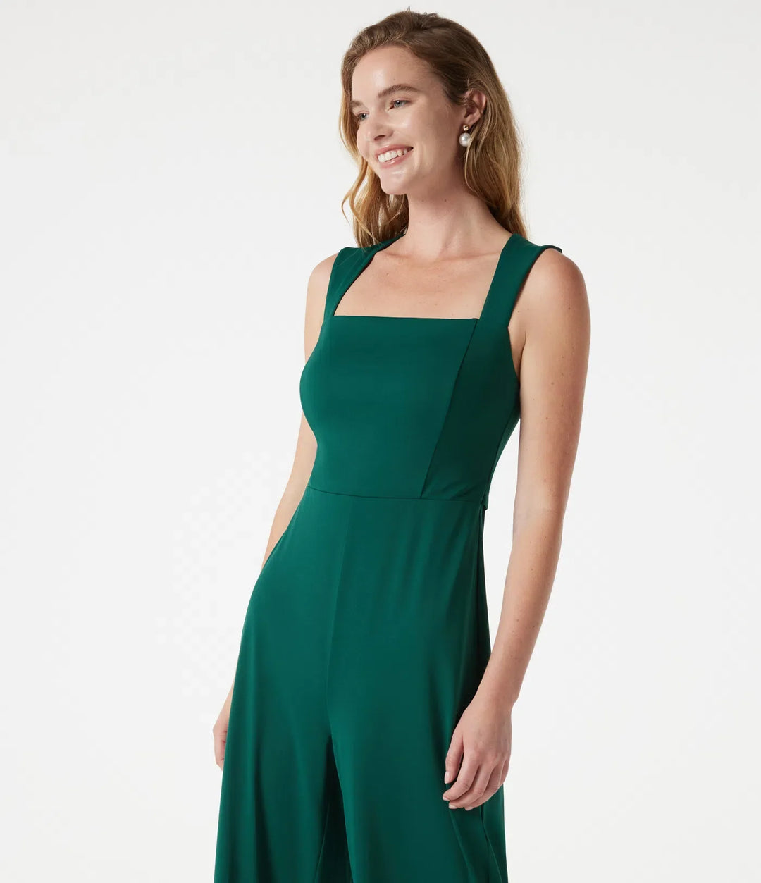 Square Neck Built-in Bra Sleeveless Jumpsuit-Easy Peezy Edition