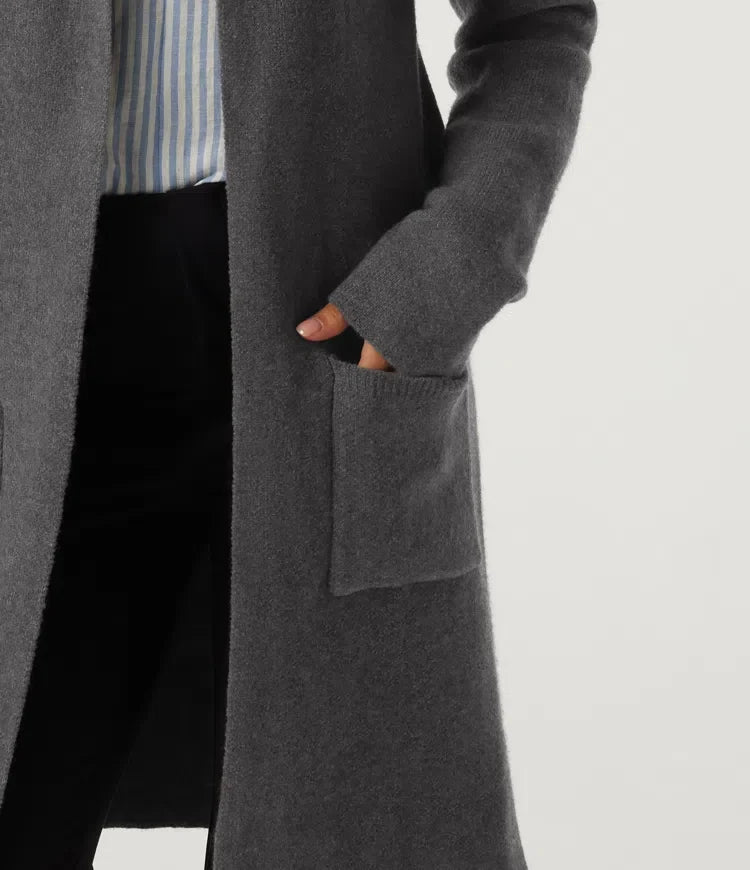 Long Sleeve Longline Work Cardigan with Pockets