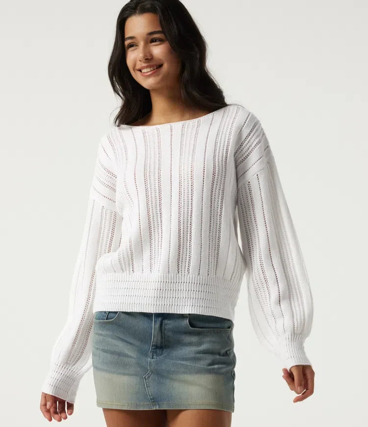 Round Neck Long Sleeve Casual Sweater