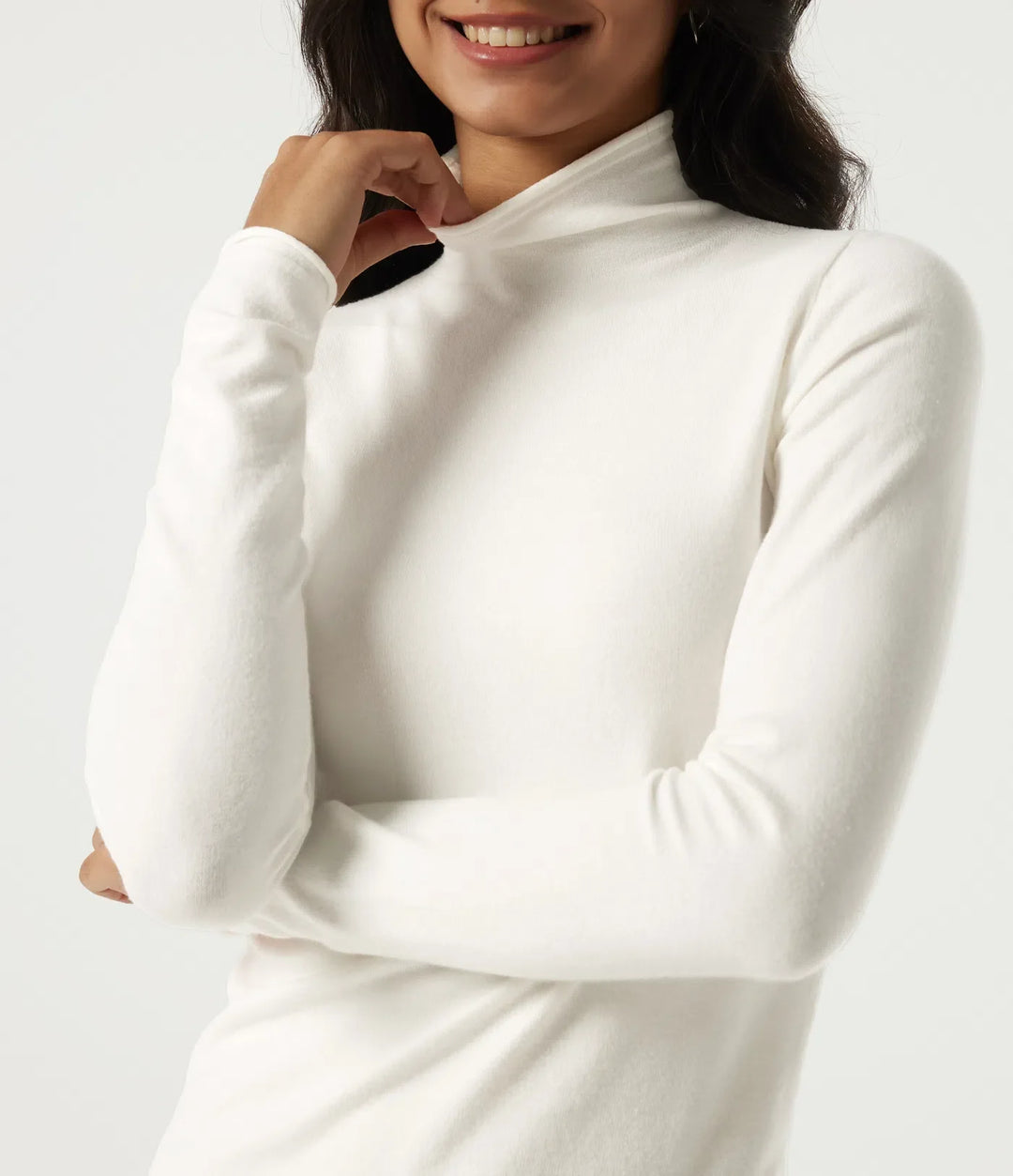 High Neck Long Sleeve Work Sweater