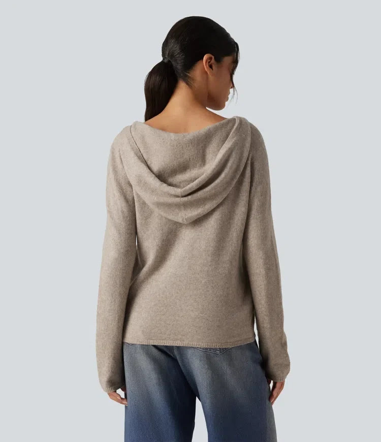 Hooded Long Sleeve Casual Sweater