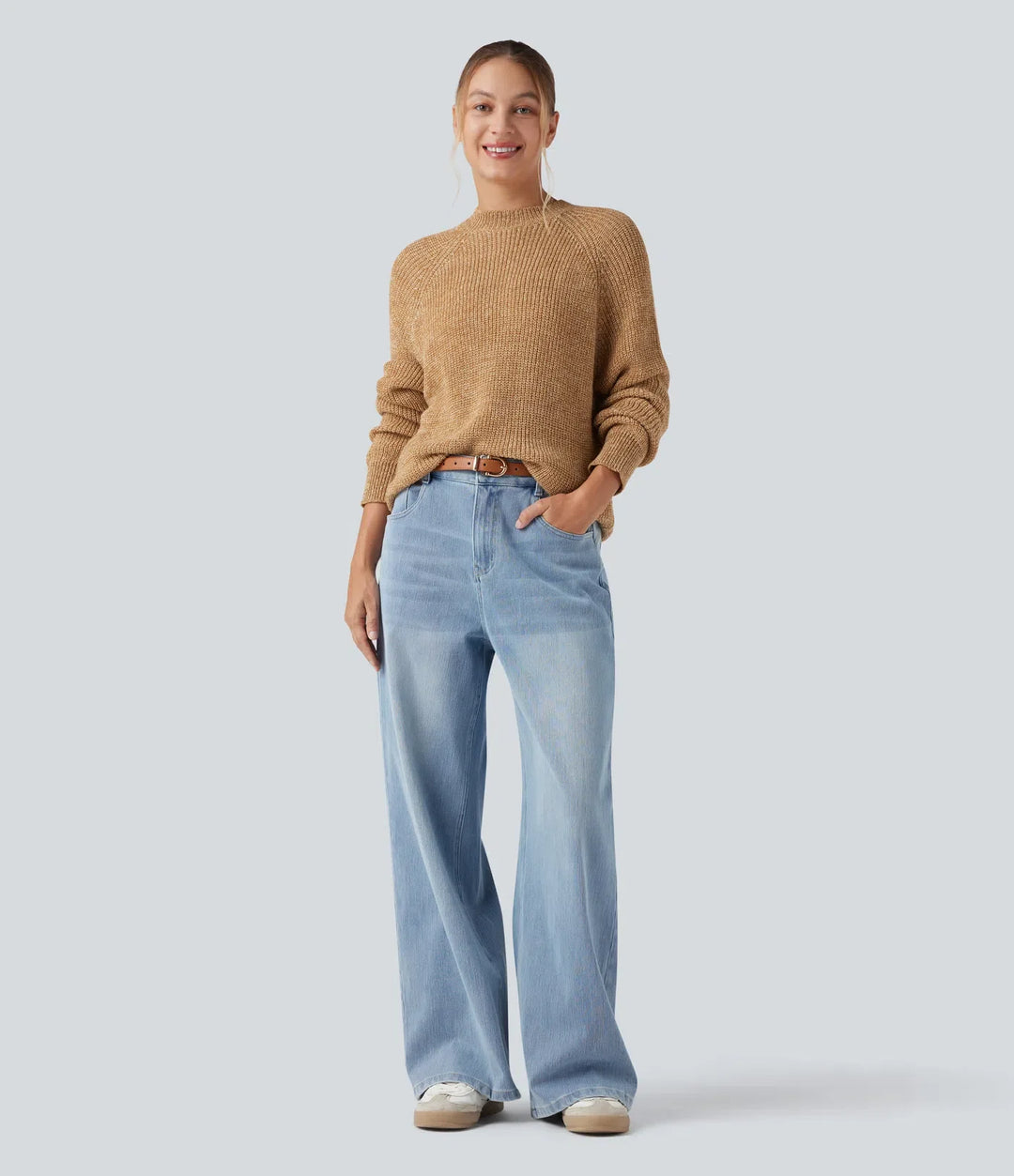 Round Neck Long Sleeve Casual Sweater