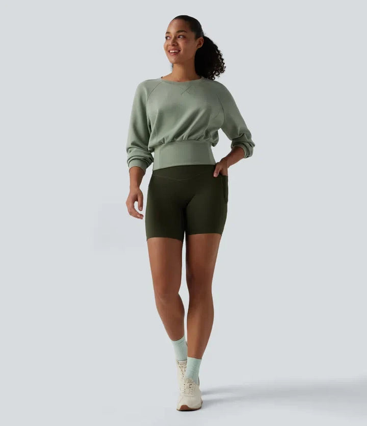 SpacerTek Round Neck Long Sleeve Casual Sweatshirt