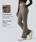 Halara Ultrasculpt Heat High Waisted Tummy Control Fleece Shaping Yoga Bootcut Leggings with Pockets