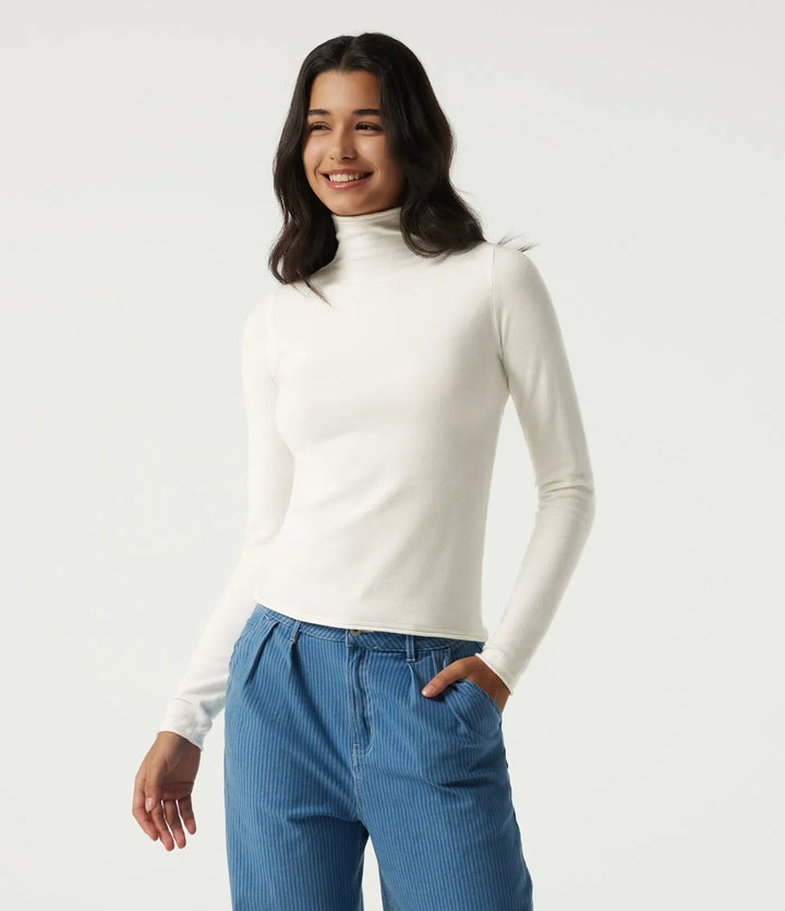 High Neck Long Sleeve Work Sweater