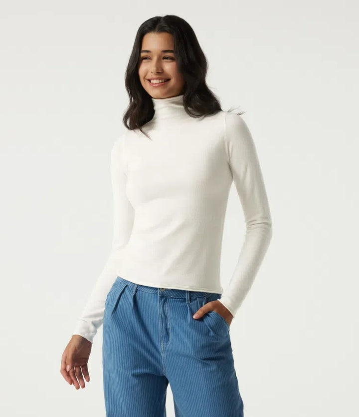 High Neck Long Sleeve Work Sweater