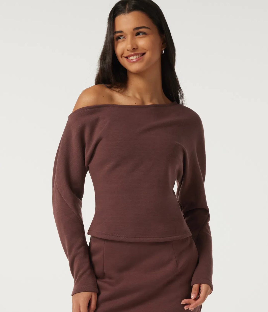 One Shoulder Long Sleeve Casual Sweatshirt