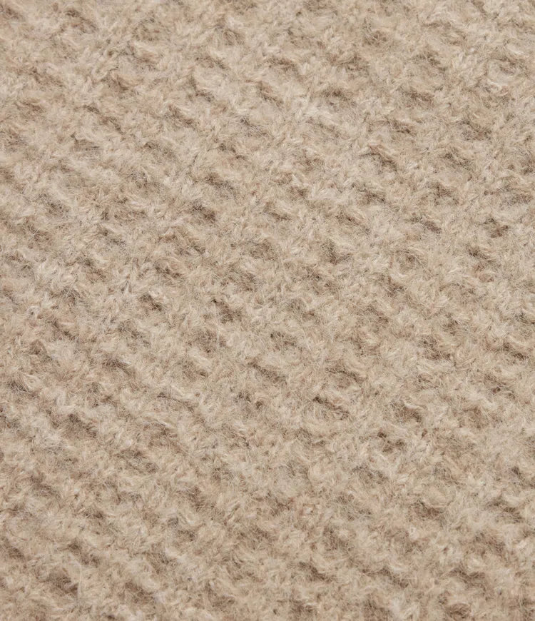 Henley Neck Drop Shoulder Long Sleeve Casual Sweater