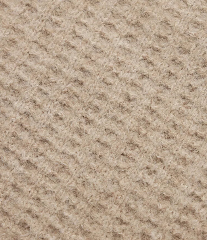 Henley Neck Drop Shoulder Long Sleeve Casual Sweater
