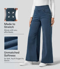Halara Flex High Waisted Pockets Wide Leg Loose Work Jeans