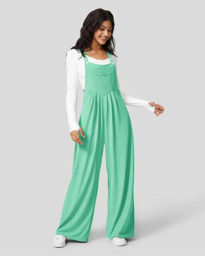 Pockets Waffle Casual Plus Size Jogger Overalls