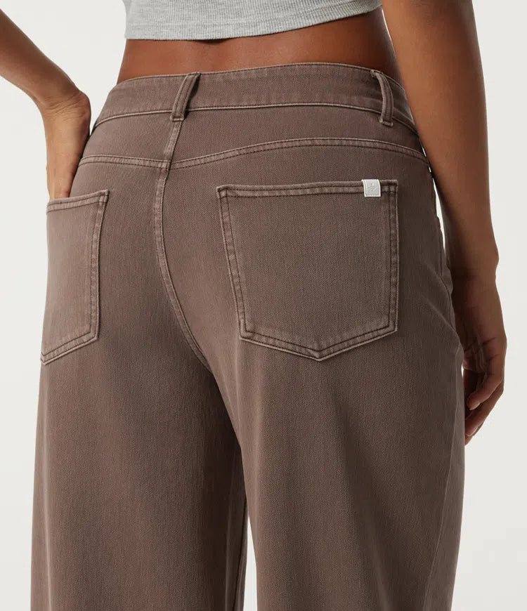 Halara Flex Low Rise Asymmetric Wide Leg Colorful Casual Jeans with Pockets