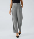 Halara Flex High Waisted Zipper Pocket Shirred Straight Leg Work Pants