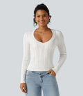 V Neck Long Sleeve Casual Sweater