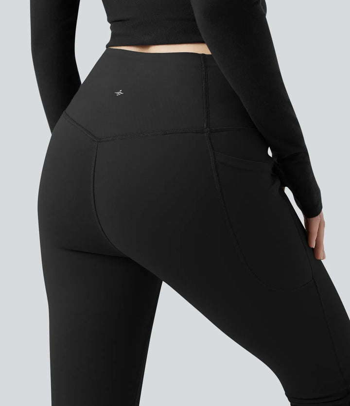 Halara UltraSculpt Extra Heat High Waisted Tummy Control Shaping Yoga Leggings with Pockets