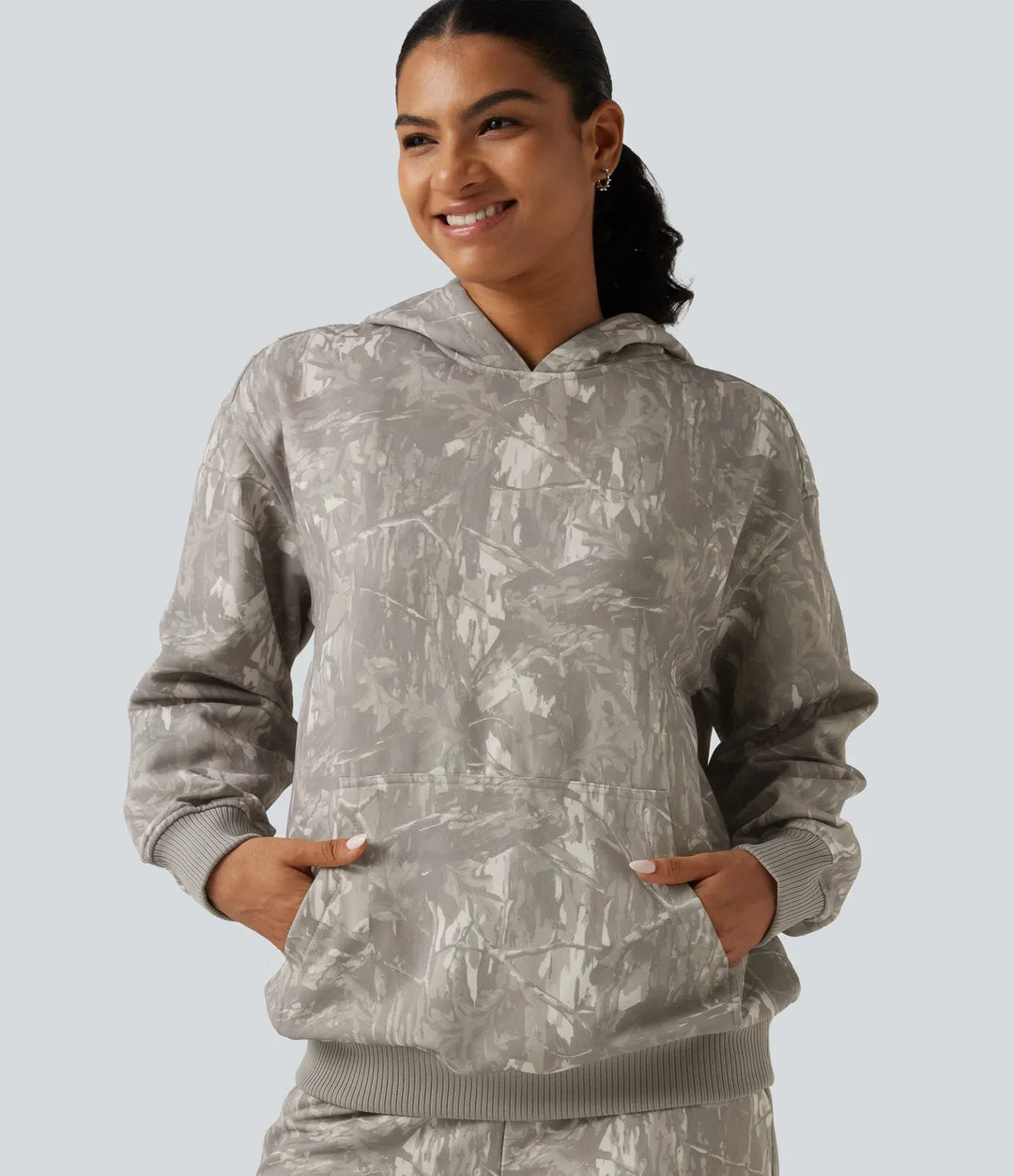 Hooded Long Sleeve Casual Sweatshirt with Pocket