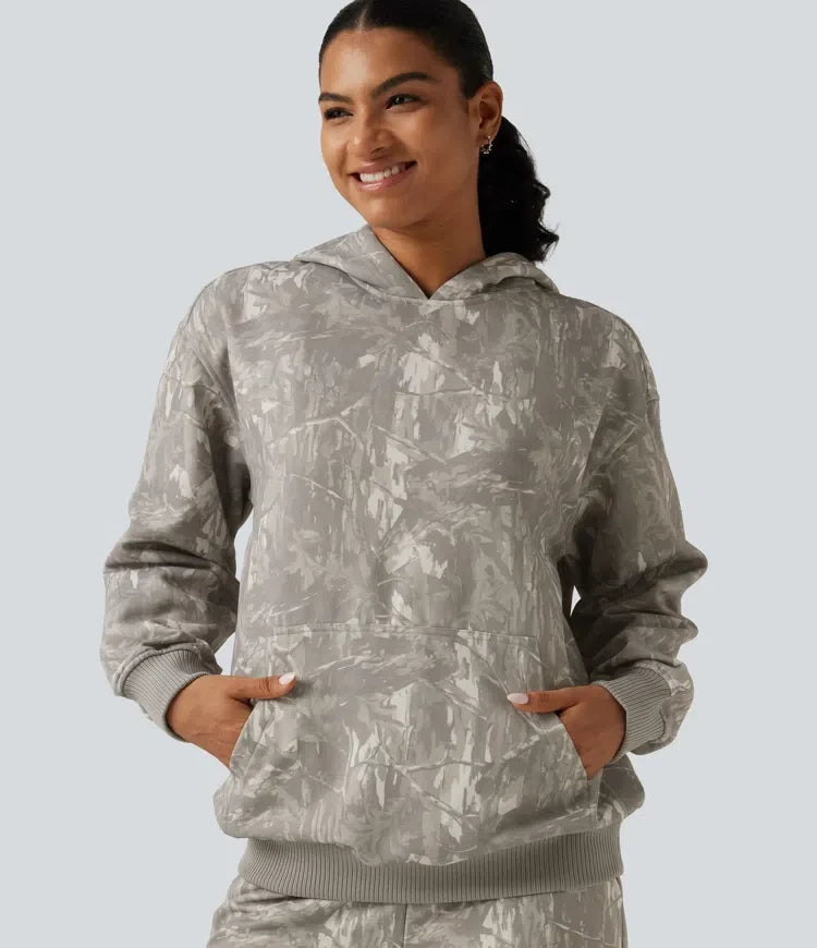 Hooded Long Sleeve Casual Sweatshirt with Pocket