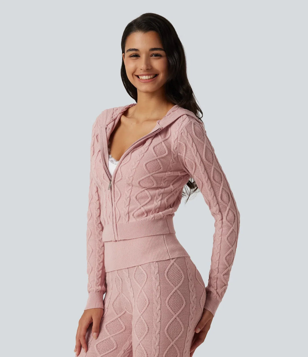 Hooded Long Sleeve Lounge Cardigan
