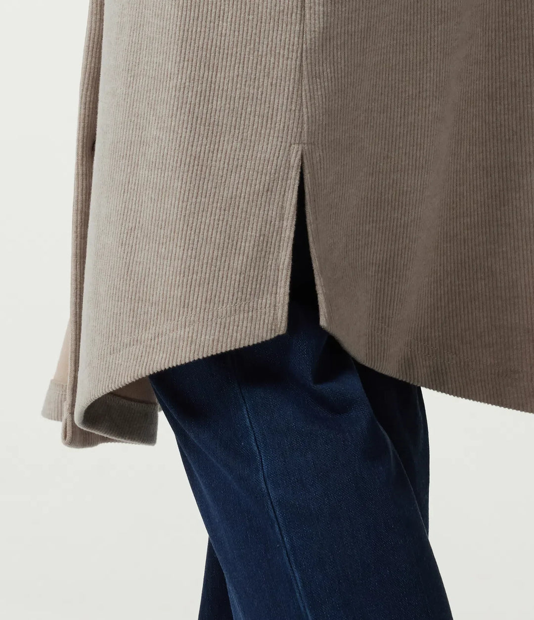 Hooded Long Sleeve Longline Casual Jacket with Pockets