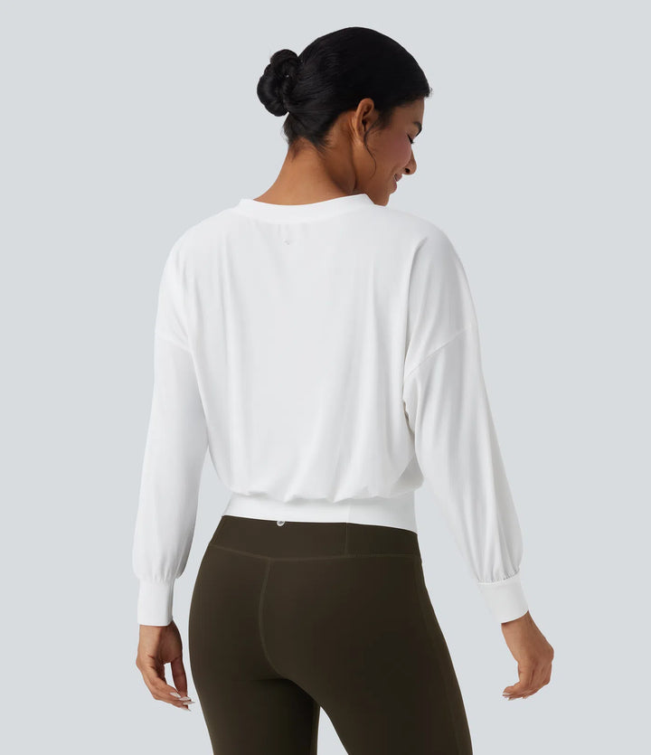 V-neck Oversized Quick Dry Yoga Sports Top