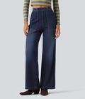 Halara Flex High Waisted Wide Leg Jeans with Pockets