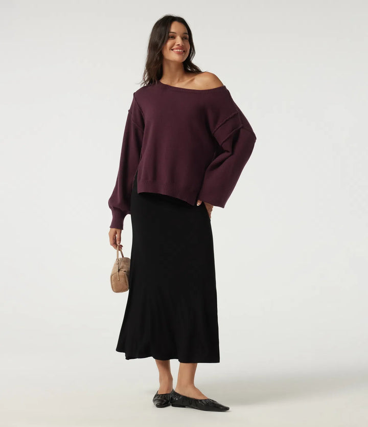 One Shoulder Long Sleeve Casual Sweater
