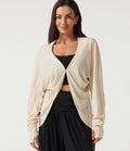 Batwing Long Sleeve Casual Cardigan with Thumbholes