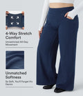 Halara Flex High Waisted Pockets Baggy Wide Leg Loose Casual Plus Size Jeans