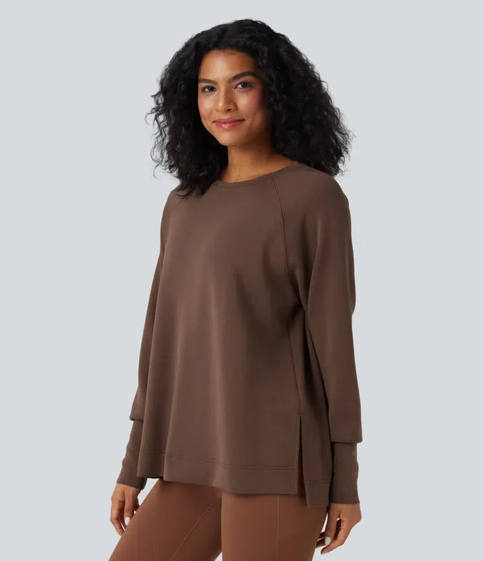 SpacerTek Round Neck Long Sleeve Casual Sweatshirt