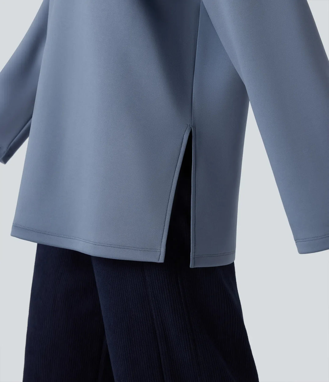 Boat Neck Long Sleeve Relaxed Casual Sweatshirt