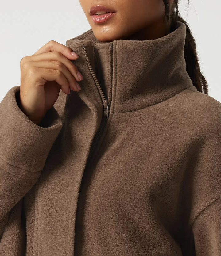 High Neck Long Sleeve Workout Jacket