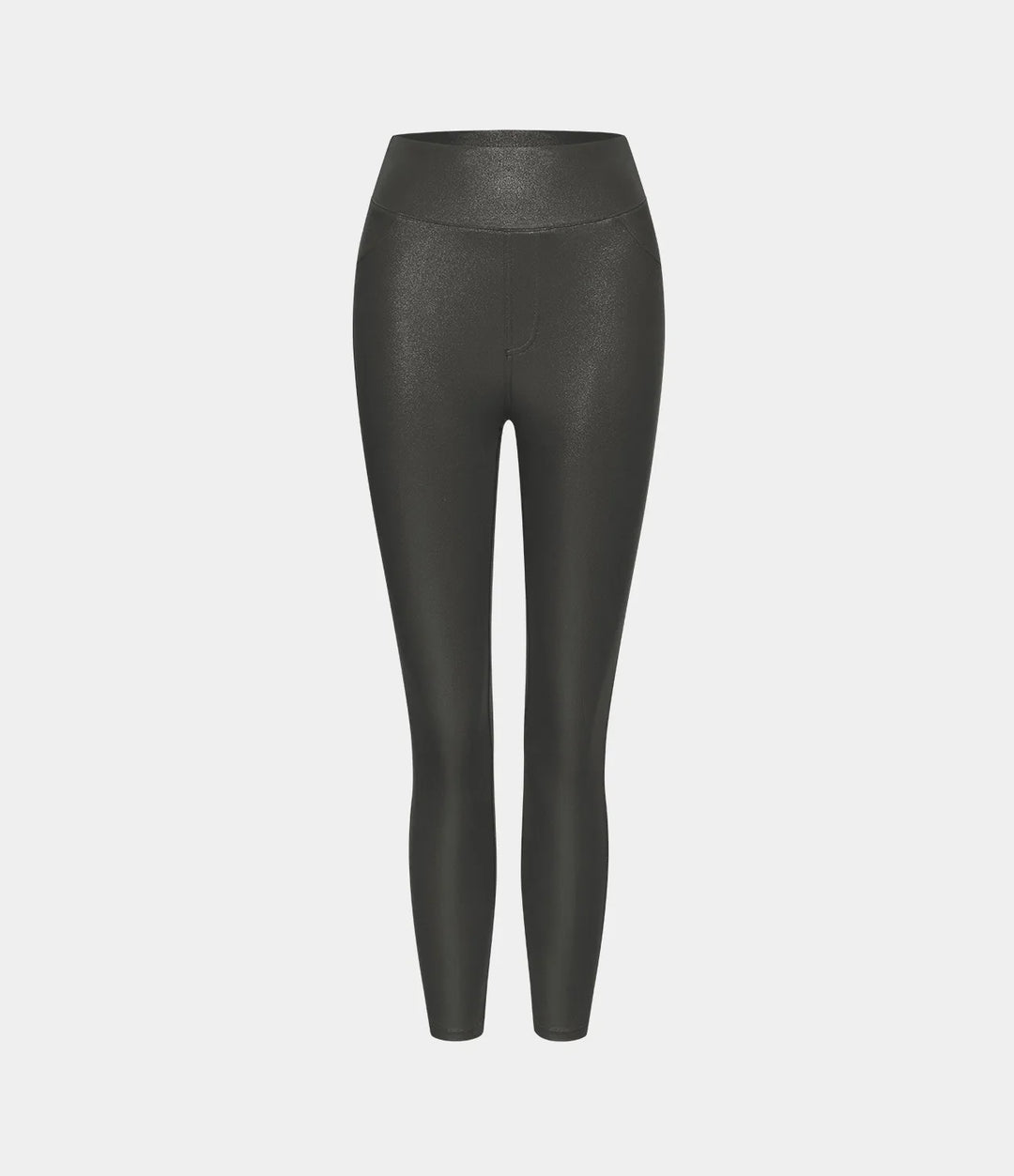 SoftlyZero Faux Leather High Waisted Pocket Work Leggings