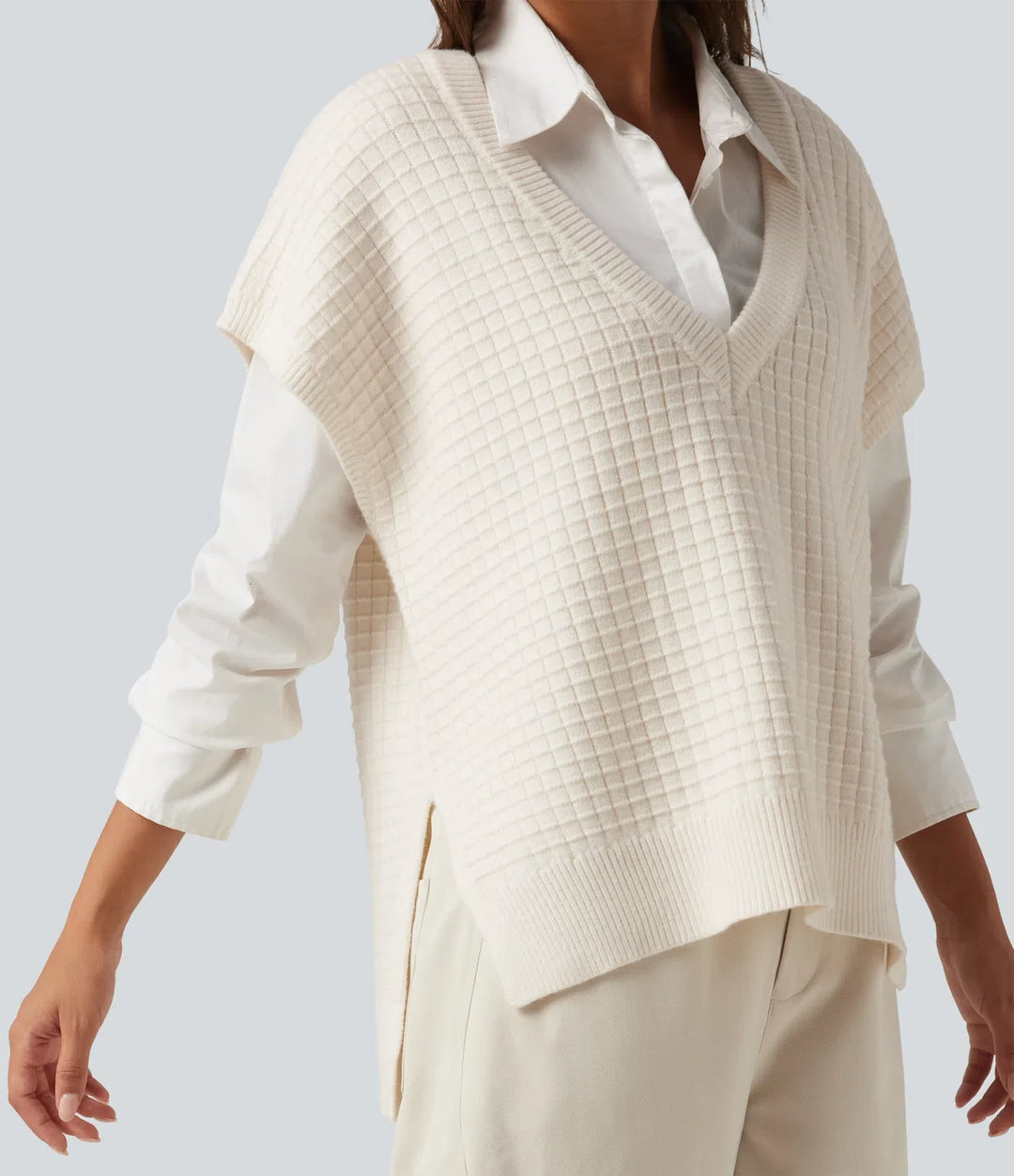 Deep V Neck Casual Sweater Vest