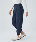 Mid Rise Zipper Pockets Corduroy Casual Joggers