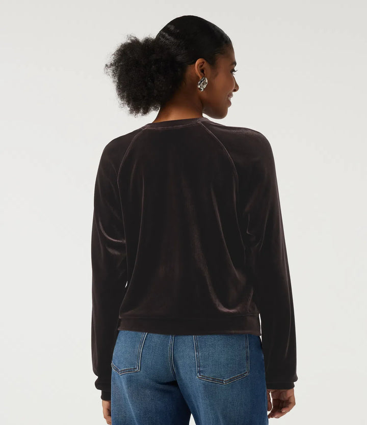 Round Neck Long Sleeve Velvet Casual Sweatshirt